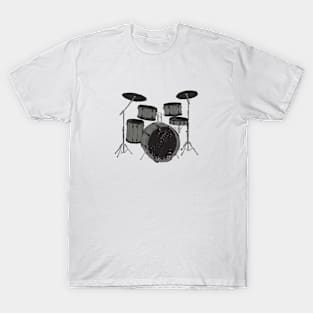 Hand Drawn Drum Set T-Shirt